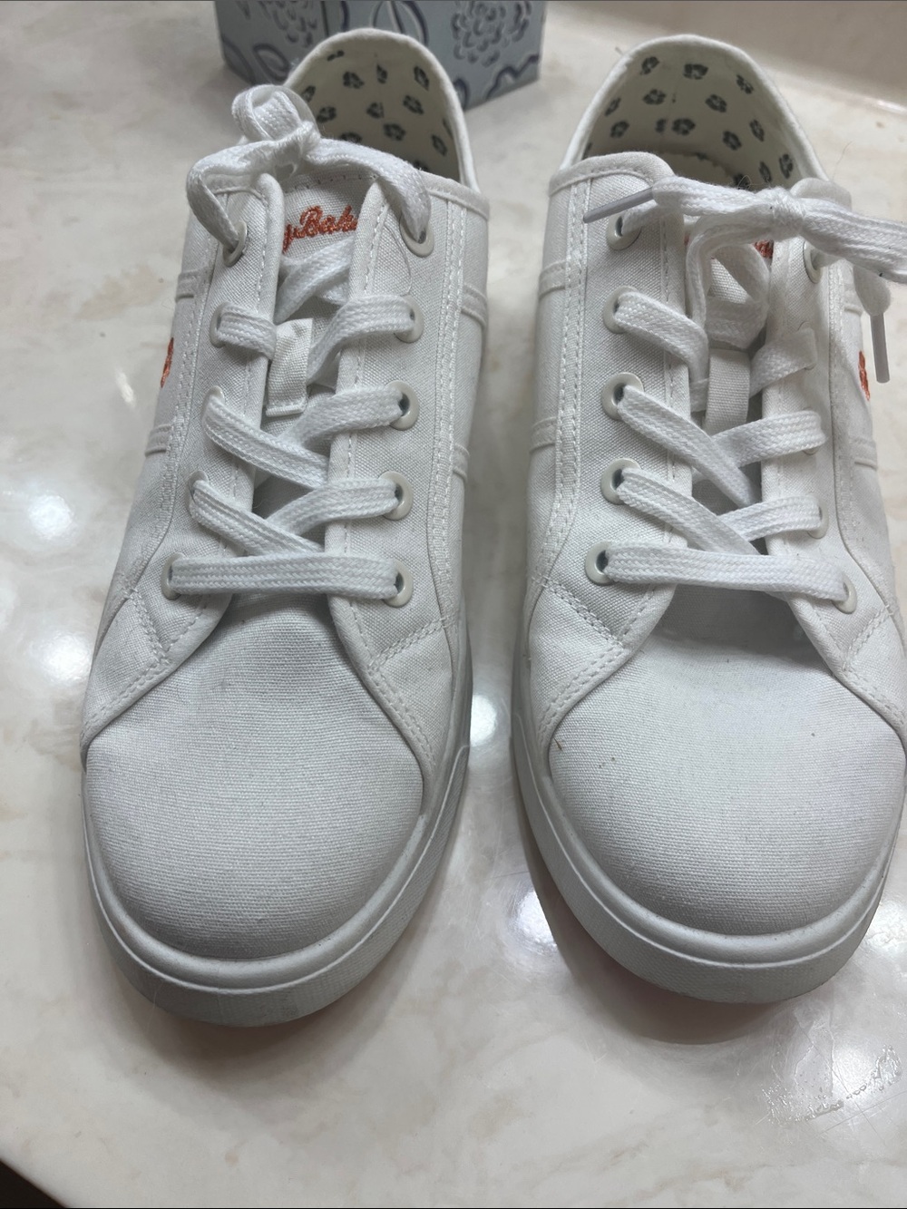 Tommy Bahama White Canvas Sneakers
